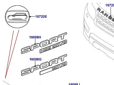 100AAB ПАСПОРТНЫЕ ТАБЛИЧКИ  Range Rover Sport (L494)