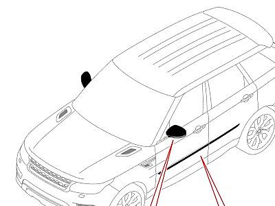 106ADH ЭЛЕМЕНТЫ НАРУЖНОЙ ОТДЕЛКИ КУЗОВА АКСЕССУАРЫ  Range Rover Sport (L494)