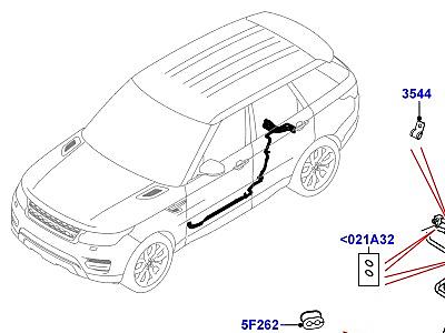 205ACX СИСТЕМА АКТИВНОЙ СТАБИЛИЗАЦИИ ЗАДНИЙ ТРУБОПРОВОДЫ ARC  Range Rover Sport (L494)