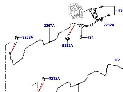 215AFD ЗАДНИЕ ТОРМОЗНЫЕ ТРУБОПРОВОДЫ  Range Rover Sport (L494)