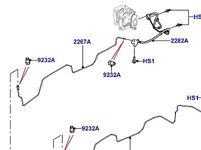 215AFE ЗАДНИЕ ТОРМОЗНЫЕ ТРУБОПРОВОДЫ  Range Rover Sport (L494)
