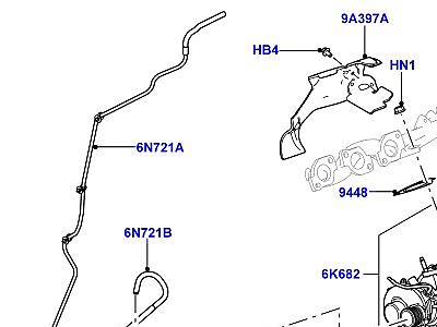 303ADB6 ТУРБОКОМПРЕССОР 3.0 ДИЗЕЛЬ 24V DOHC TC ПРАВАЯ СТОРОНА - ВСПОМОГАТЕЛЬНЫЙ  Range Rover Sport (L494)