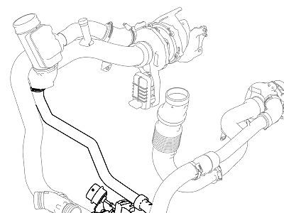 303ADDE ТУРБОКОМПРЕССОР 4.4L DOHC ДИЗЕЛЬ V8 DITC КЛАПАН РЕЦИРКУЛЯЦИИ СЖАТОГО ВОЗДУХА И ОТСЕЧКИ  Range Rover Sport (L494)