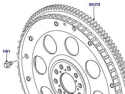 310AFEI МАХОВИК 5.0L OHC SGDI SC V8 БЕНЗИН  Range Rover Sport (L494)