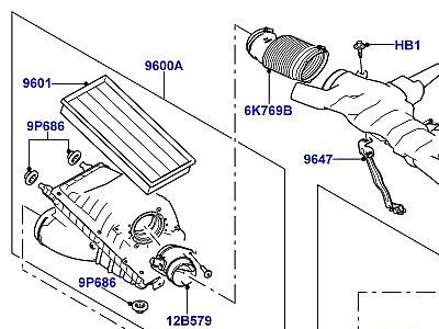 311AFJ7 ВОЗДУШНЫЙ ФИЛЬТР 3.0L DOHC GDI SC V6 БЕНЗИН  Range Rover Sport (L494)