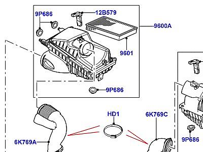 311AFKE ВОЗДУШНЫЙ ФИЛЬТР 4.4L DOHC ДИЗЕЛЬ V8 DITC  Range Rover Sport (L494)