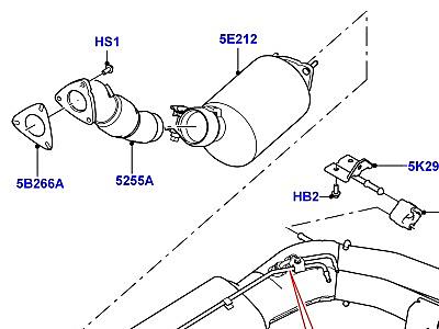 321AIRE СИСТЕМА ВЫПУСКА 4.4L DOHC ДИЗЕЛЬ V8 DITC ПЕРЕДНИЙ  Range Rover Sport (L494)