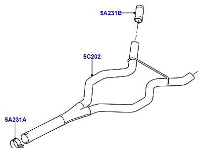 321AIU6 СИСТЕМА ВЫПУСКА 3.0 ДИЗЕЛЬ 24V DOHC TC СРЕДНЯЯ СЕКЦИЯ  Range Rover Sport (L494)