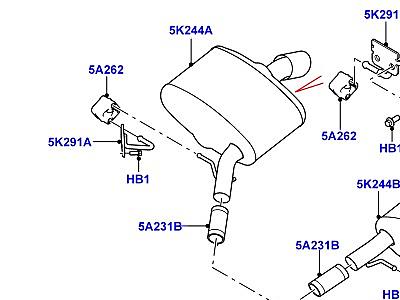 321AIVE СИСТЕМА ВЫПУСКА 4.4L DOHC ДИЗЕЛЬ V8 DITC ЗАДНИЙ ГЛУШИТЕЛЬ  Range Rover Sport (L494)