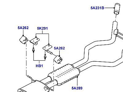 321AIW7 СИСТЕМА ВЫПУСКА 3.0L DOHC GDI SC V6 БЕНЗИН, СРЕДНЯЯ СЕКЦИЯ  Range Rover Sport (L494)