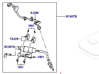 323AJWE ТОПЛИВНЫЕ МАГИСТРАЛИ 4.4L DOHC ДИЗЕЛЬ V8 DITC ЗАДНИЙ  Range Rover Sport (L494)