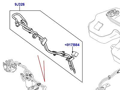 323AJX6 ТОПЛИВНЫЕ МАГИСТРАЛИ 3.0 ДИЗЕЛЬ 24V DOHC TC ЗАДНИЙ  Range Rover Sport (L494)