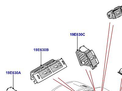 400AAG ВОЗДУШНЫЕ ДЕФЛЕКТОРЫ, ЖАЛЮЗИ И ВОЗДУХОВОДЫ НАРУЖНЫЕ ЭЛЕМЕНТЫ  Range Rover Sport (L494)