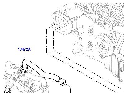 401ABF ШЛАНГИ ОТОПИТЕЛЯ ПЕРЕДНИЙ  Range Rover Sport (L494)