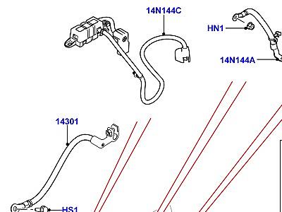 406ACX ПРОВОДА И ЗВУКОВ.СИГН. АККУМУЛЯТ. ПРОВОДА АККУМУЛЯТОРА  Range Rover Sport (L494)