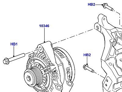 407ADA ГЕНЕРАТОР И КРЕПЛЕНИЕ  Range Rover Sport (L494)