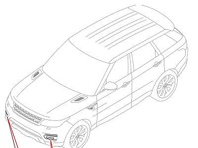415AEN ПЕРЕДНИЕ ПРОТИВОТУМАННЫЕ ФАРЫ  Range Rover Sport (L494)