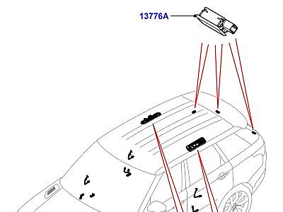 415AEU ЛАМПЫ ОСВЕЩЕНИЯ САЛОНА ПЕРЕДНЯЯ/ЗАДНЯЯ ДВЕРЬ  Range Rover Sport (L494)