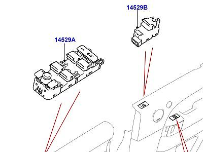 420AHQ ПЕРЕКЛЮЧАТЕЛИ ПЕРЕДНИЕ И ЗАДНИЕ ДВЕРИ  Range Rover Sport (L494)