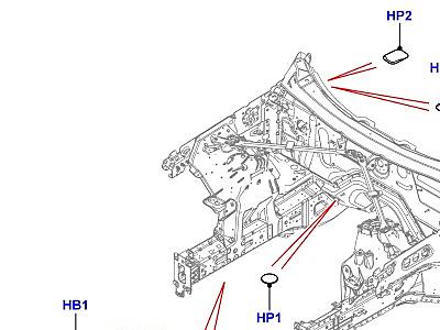 501AAV ПЕРЕДНBT ПАНЕЛИ, ФАРТУКИ И ЛОНЖЕРОНЫ УСИЛЕНИЕ БАЛКИ  Range Rover Sport (L494)