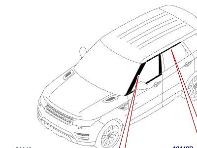 502ABL ПЕРЕДНИЕ ДВЕРИ, ПЕТЛИ И УПЛОТНИТЕЛИ ЭЛЕМЕНТЫ ОТДЕЛКИ  Range Rover Sport (L494)