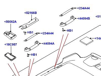 503ACG ПОТОЛ.ОБШИВКА И СОЛНЦЕЗАЩ.ШТОРКИ  Range Rover Sport (L494)