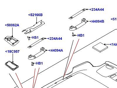 503ACH ПОТОЛ.ОБШИВКА И СОЛНЦЕЗАЩ.ШТОРКИ  Range Rover Sport (L494)
