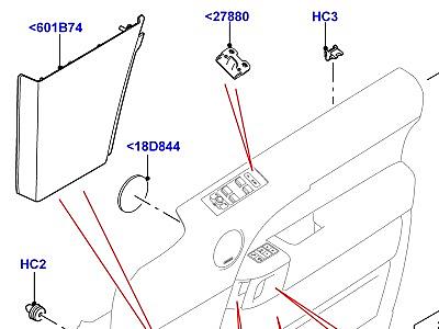 503ACQ УСТАНОВКА ОТДЕЛКИ ПЕРЕДНЕЙ ДВЕРИ  Range Rover Sport (L494)