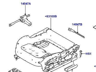 507AGA ОСНОВАНИЕ ПЕРЕДНЕГО СИДЕНЬЯ  Range Rover Sport (L494)