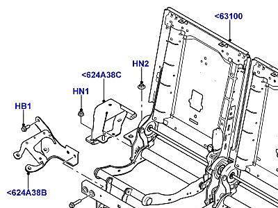 507AGP ОСНОВАНИЕ ЗАДНЕГО СИДЕНЬЯ РЯД 3  Range Rover Sport (L494)