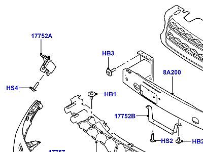 514AKM РЕШЕТКА РАДИАТОРА И ПЕРЕДНИЙ БАМПЕР  Range Rover Sport (L494)